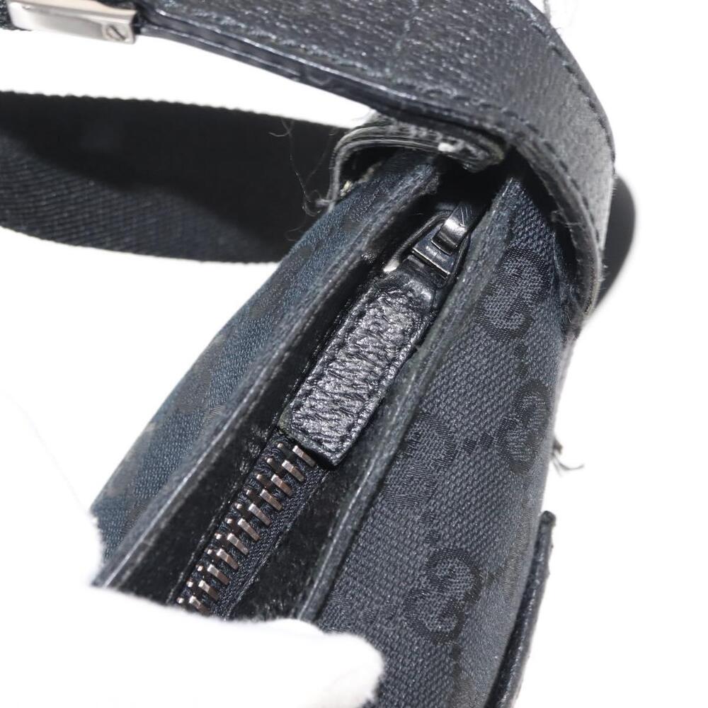 GUCCI GG Canvas Shoulder Bag Black Silver 122793 Auth 146012 - Picture 10 of 16